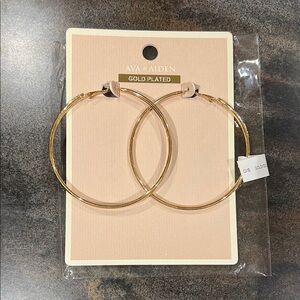 Ava & Aiden Gold Plated Hoop Earrings